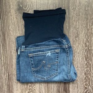AG CIGARETTE LEG MATERNITY JEANS , ROLLED CUFF